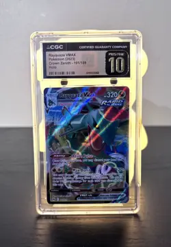 2023 POKEMON CROWN ZENITH - HOLO #101/159 RAYQUAZA VMAX CGC 10 PRISTINE - Image 1