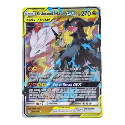 2019 Pokemon Sun & Moon Cosmic Eclipse Reshiram & Zekrom GX 157/236 - NM - Image 1