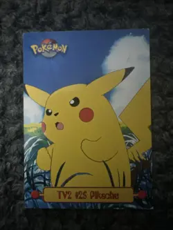 Pikachu #25 Topps Black Label TV2 Animation Edition Non Holo Pokemon 1999 Mint - Image 1