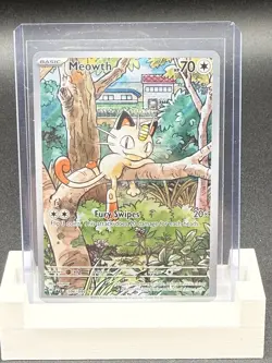 Pokemon TCG Meowth 106/094 Phantasmal Flames Illustration Rare MINT/ CLEAN - Image 1
