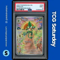 2025 POKEMON BLACK BOLT #090/086 SIMISAGE ILLUSTRATION RARE PSA 9 - Image 1