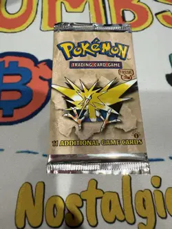 Pokemon TCG 1st edition FOSSIL Booster Pack Factory Sealed Zapdos Art - Image 1