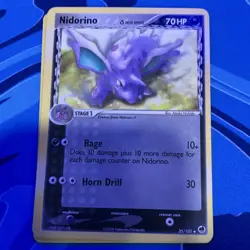Pokemon Nidorino Delta Species 35/101 Dragon Frontiers Regular 70HP Uncommon - Image 1