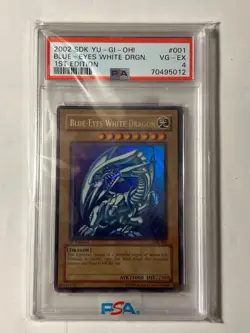 2002 Yu-Gi-Oh! Starter Deck Kaiba Blue-Eyes White Dragon SDK 1st Edition PSA 4 - Image 2