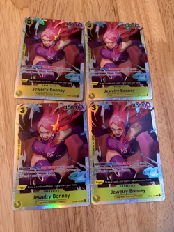 Jewelry Bonney X4 Playset OP08-105 Two Legends Foil One Piece Card Game - Image 1