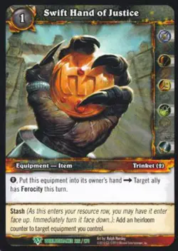 World of Warcraft TCG Swift Hand of Justice - Worldbreaker 232/270 - Image 1