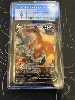 Pokemon Card Charizard V Alternate Full Art Ultra Rare Holo 154/172 CGC 9 - Image 1