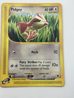 Pokemon Pidgey TCG Expedition Non-Holo Card 123/165 LP - Image 1