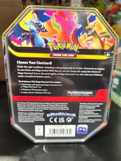 Pokemon Mega Charizard X & Y Collectible Tin Mega Evolution Series Card Storage - Image 3