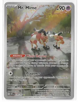 Mr. Mime 179/165 Pokemon 151 Scarlet & Violet Holo TCG Card NM - Image 1