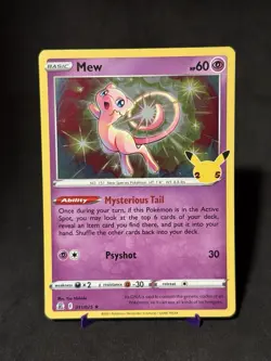 Pokemon TCG Mew Celebrations Holo Rare Card 011/025 - Image 1