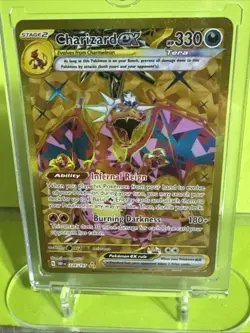 Charizard Pokemon Obsidian Flames EX Gold Hyper Card 228/197! PERFECT CENTERING! - Image 2