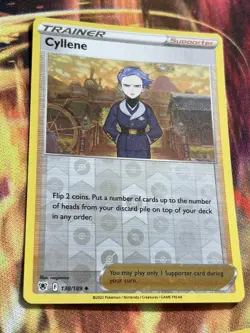 Pokemon Card Astral Radiance 138/189 Cyllene Supporter Reverse Holo Uncommon - Image 1