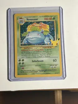Pokemon TCG Venusaur Celebrations Holo Card 15/102 25th Anniversary - Image 1
