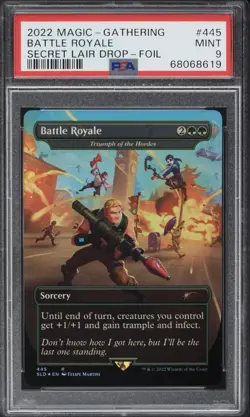 MTG Secret Lair Fortnite PSA 9 Mint FOIL Battle Royale #445 Magic Gathering 2022 - Image 1