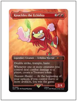 1x Knuckles the Echidna, Secret Lair Drop 2082, Magic the Gathering, MTG NM - Image 1