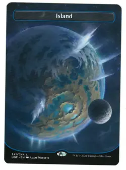 MTG Island Unfinity 241 Full Art Borderless Magic The Gathering TCG - Image 1