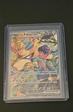 Pokemon Hop’s Zacian ex SIR 186/159 Journey Together Special Illustration Rare - Image 3