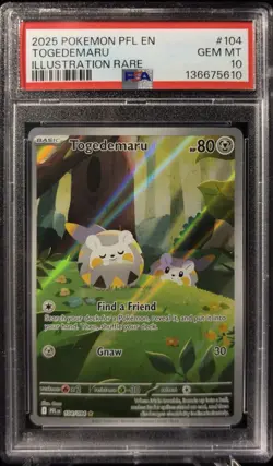 PSA 10 Togedemaru 104/094 Illustration Rare 2025 PFL EN Pokemon - Image 1