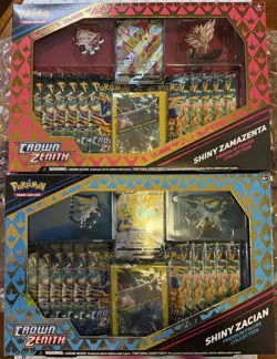 Pokemon Crown Zenith Shiny Zacian & Zamazenta Premium Figure Collection Box (2) - Image 1