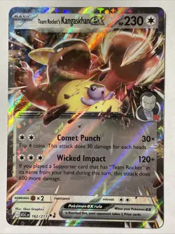 Team Rocket's Kangaskhan EX Double Rare 162/217 Pokemon Ascended Heroes TCG MINT - Image 1
