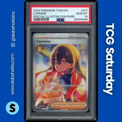2024 POKEMON TWILIGHT MASQUERADE CARMINE SPECIAL ILLUSTRATION RARE PSA 10 - Image 1