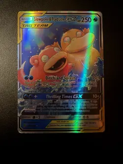 Pokemon Slowpoke & Psyduck GX Ultra Rare TAG TEAM Full Art SM Unified Minds 35/… - Image 1