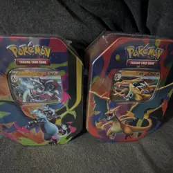 2 Pokemon Charizard Tin Box Lot Choose Your Charizard! 4 Booster Packs Sealed - Image 1