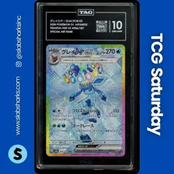 2024 POKEMON TERASTAL FEST JP #206/187 GLACEON EX SPECIAL ART RARE TAG 10 - Image 1