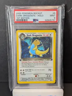 PSA 9 - 2000 POKEMON TEAM ROCKET | 1ST EDITION DARK DRAGONITE - HOLO #5 - Image 1