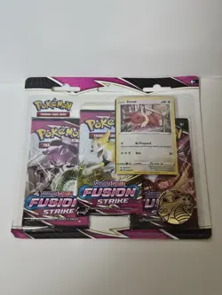 Pokemon Sword & Shield Fusion Strike 3Pack Blister Eevee Factory Sealed Lot Of 2 - Image 5