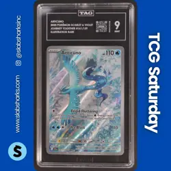 2025 POKEMON JOURNEY TOGETHER #161/159 ARTICUNO ILLUSTRATION RARE TAG 9 - Image 1