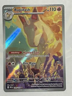 Rapidash DRI 189/182 Illustration Rare Pokemon Destined Rivals NM/M - Image 1