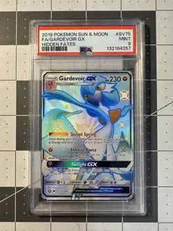 2019 POKEMON SUN & MOON HIDDEN FATES #SV75 FULL ART/GARDEVOIR GX PSA 9 - Image 1