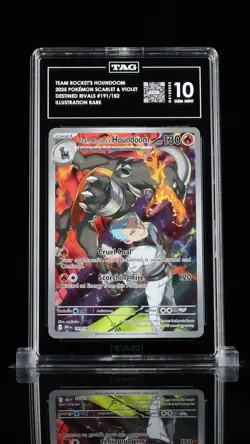 TAG 10 Team Rocket's Houndoom 2025 Pokemon Scarlet & Violet Destined Rivals #191 - Image 1