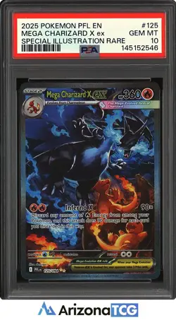 Pokemon 2025 Mega Charizard X ex 125/094 SIR Phantasmal Flames GEM MINT PSA 10 - Image 1