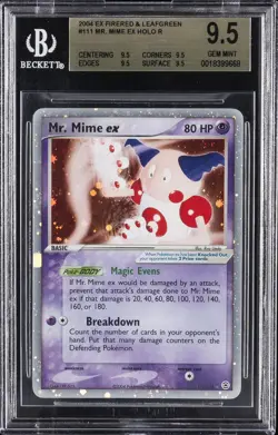 2004 POKEMON EX FIRERED & LEAFGREEN #111 MR. MIME EX HOLO BGS 9.5 - Image 1