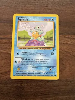 Pokemon TCG Squirtle Base Set 2 93/130 LP - Image 1
