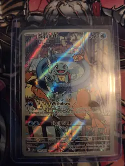 Pokemon TCG Squirtle 148/142 SV07: Stellar Crown Holo Illustration Rare - Image 1