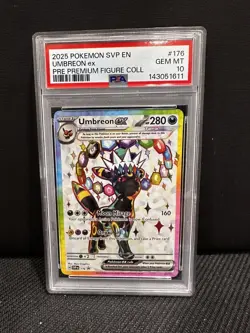 2025 POKEMON PRISMATIC EVOLUTIONS PREMIUM FIGURE COLLECTION UMBREON EX PSA 10 - Image 1