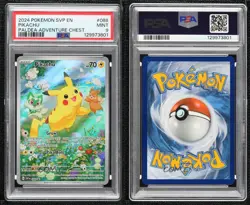 Pikachu (Paldea Adventure Chest) Holo Pokemon Scarlet & Violet Black Star PSA 9 - Image 3