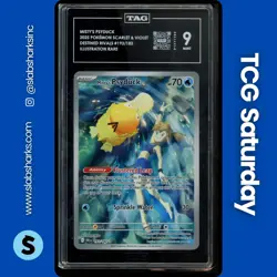 2025 POKEMON DESTINED RIVALS #193/182 MISTY'S PSYDUCK ILLUSTRATION RARE TAG 9 - Image 1