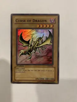 Konami Yu-Gi-Oh! Curse of Dragon LOB-066 1st Edition Holo Rare Blue Eyes Set - Image 1