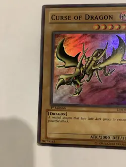 Konami Yu-Gi-Oh! Curse of Dragon LOB-066 1st Edition Holo Rare Blue Eyes Set - Image 3