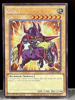 Gaia the Fierce Knight 1st Edition Secret Rare MZMU-EN058 Yu-Gi-Oh! - Image 1