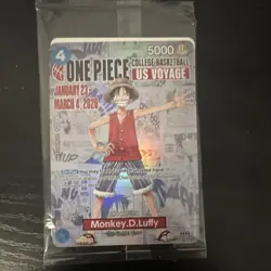 One Piece Monkey D. Luffy College Basketball Card - Image 1