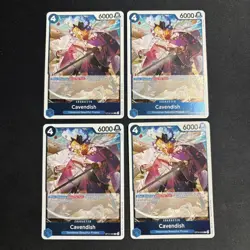 4x Cavendish OP10-045 - One Piece TCG English - Rare Foil Playset Near-Mint - Image 1