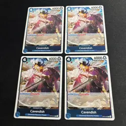 4x Cavendish OP10-045 - One Piece TCG English - Rare Foil Playset Near-Mint - Image 2