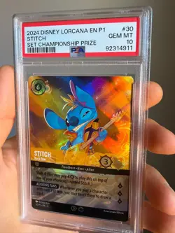 Stitch Rock Star Disney Lorcana Championship Prize Promo #30 PSA 10 - Image 1
