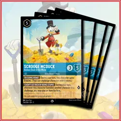 Disney Lorcana TCG: SCROOGE MCDUCK - RICHEST DUCK IN THE WORLD x4 Super Rare - Image 1